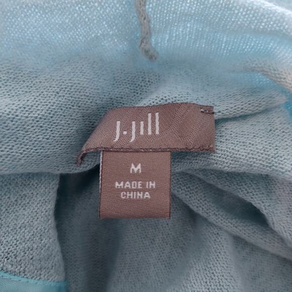 J. Jill Baby Blue Zip Cardigan Size M - Picture 8 of 9